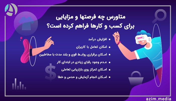 فرصت ها و مزایای متاورس برای کسب و کارها