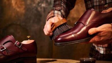 کفش چرمی طبیعی لوکس با ابزار تمیزکاری و نگهداری