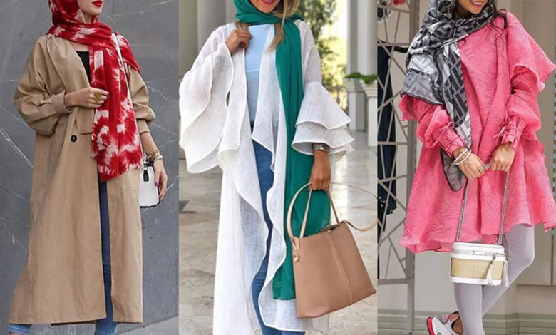 ست کردن شال و روسری با مانتو