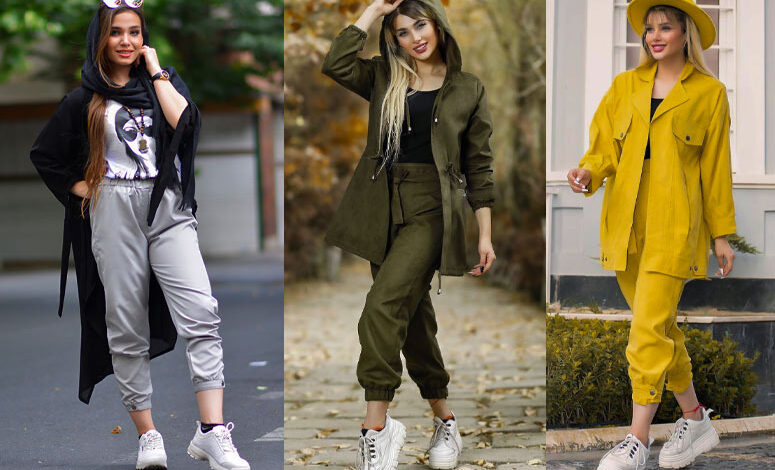 مانتو با شلوار اسلش